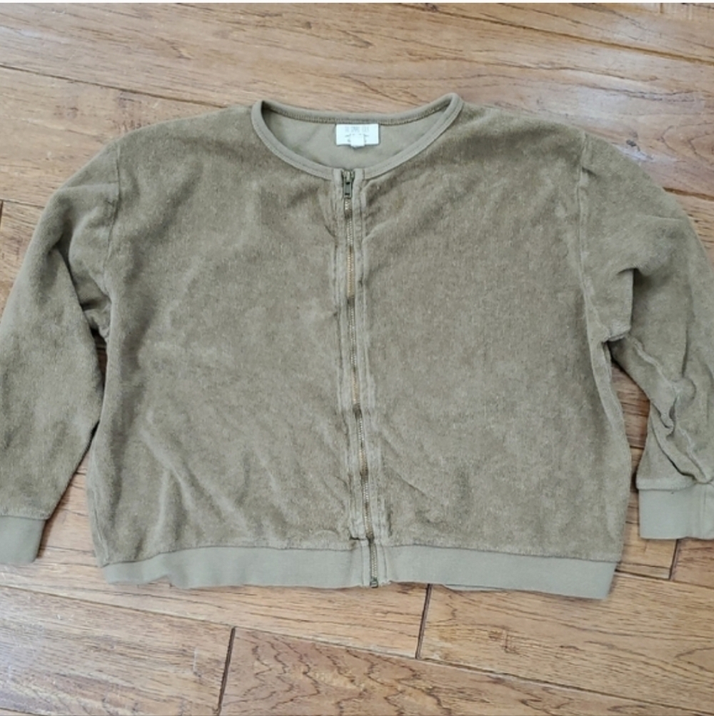 The Simple Folk Terry Bomber Zip-Up Jacket